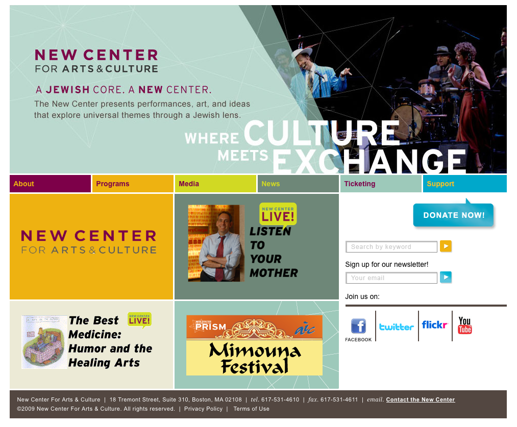 New Center for Arts and Culture (ExpressionEngine)