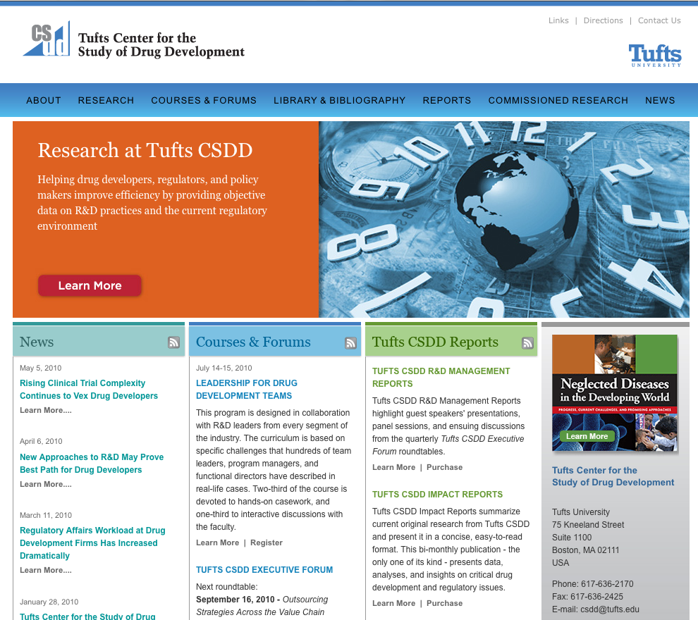 Tufts CSDD Home Page